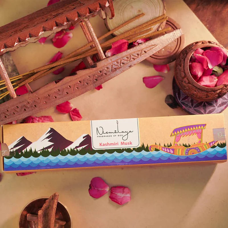 Nirmalaya Kashmir Musk Incense Sticks - Heavenly Fragrances of Kashmir - 40 Sticks