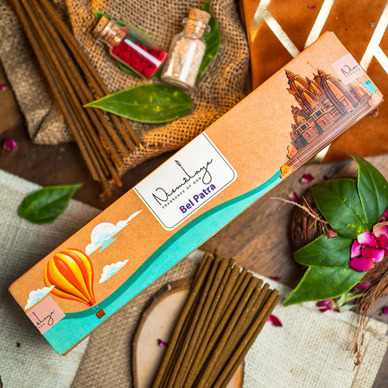 Nirmalaya Bel Patra Incense Sticks - From The Temples of Madhya Pradesh - 40 Sticks