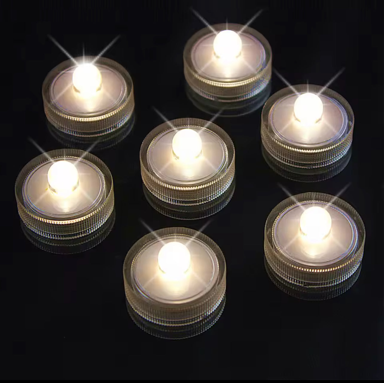 Warm White/Yellow LED Tealight Diya Lamps – Realistic Flame Look – Battery Operated – Set of 12 – Perfect for Diwali, Navratri & Festive Décor