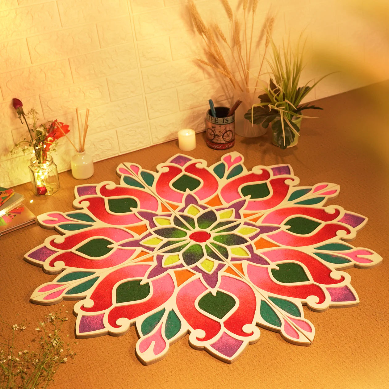 Chakra Rangoli Stencil