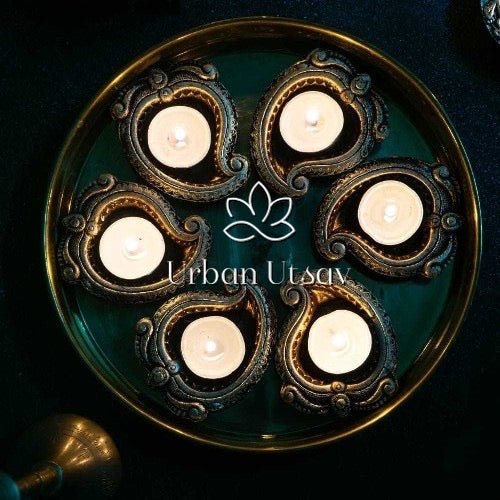 Terracotta Mango Diya - Set of 4