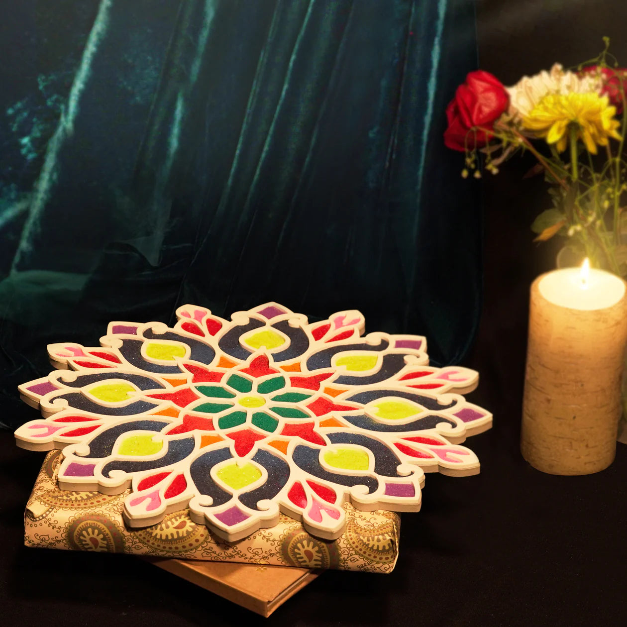 Chakra Rangoli Stencil