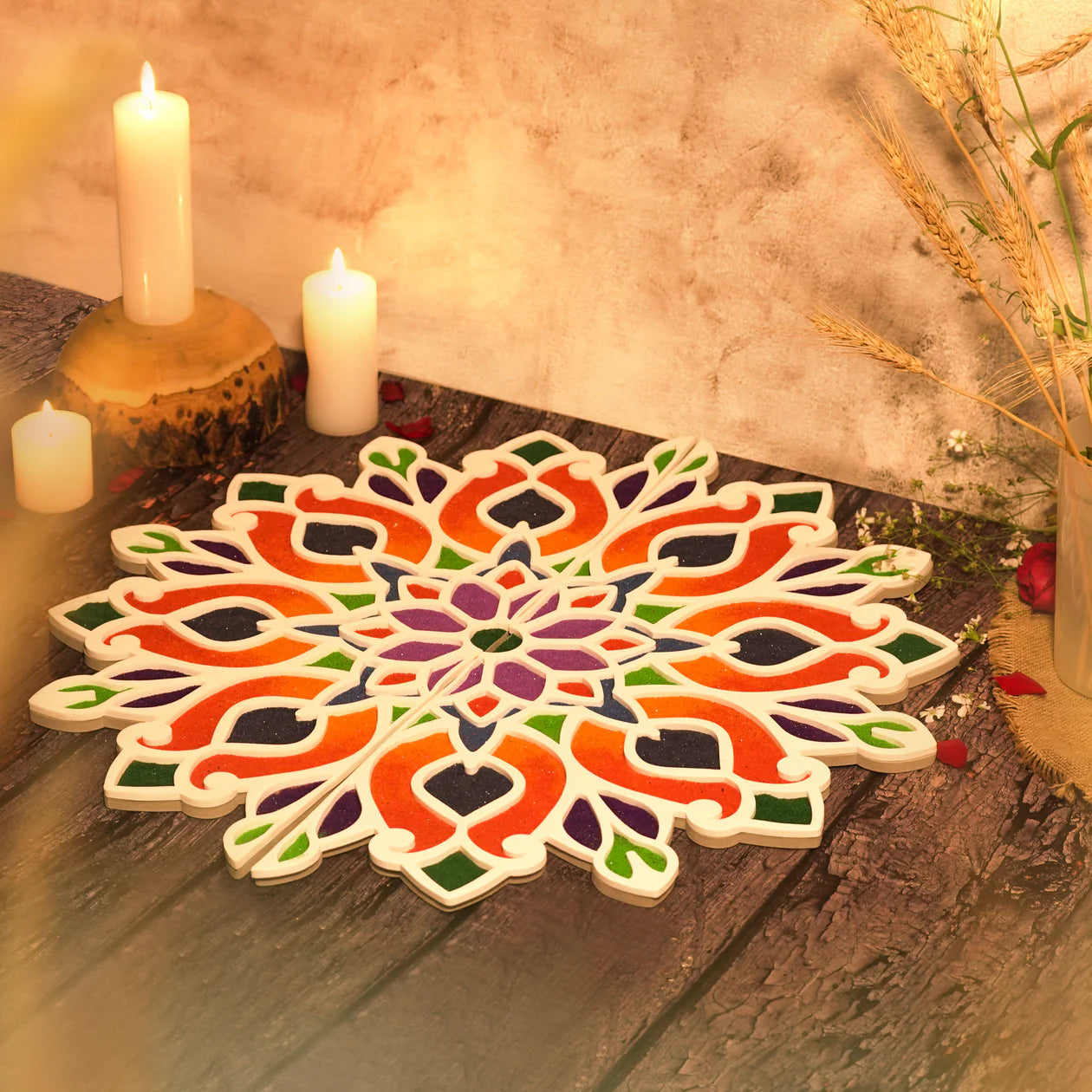 Chakra Rangoli Stencil