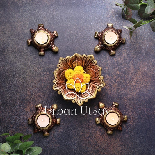 Terracotta Tortoise Tealight - Set of 2