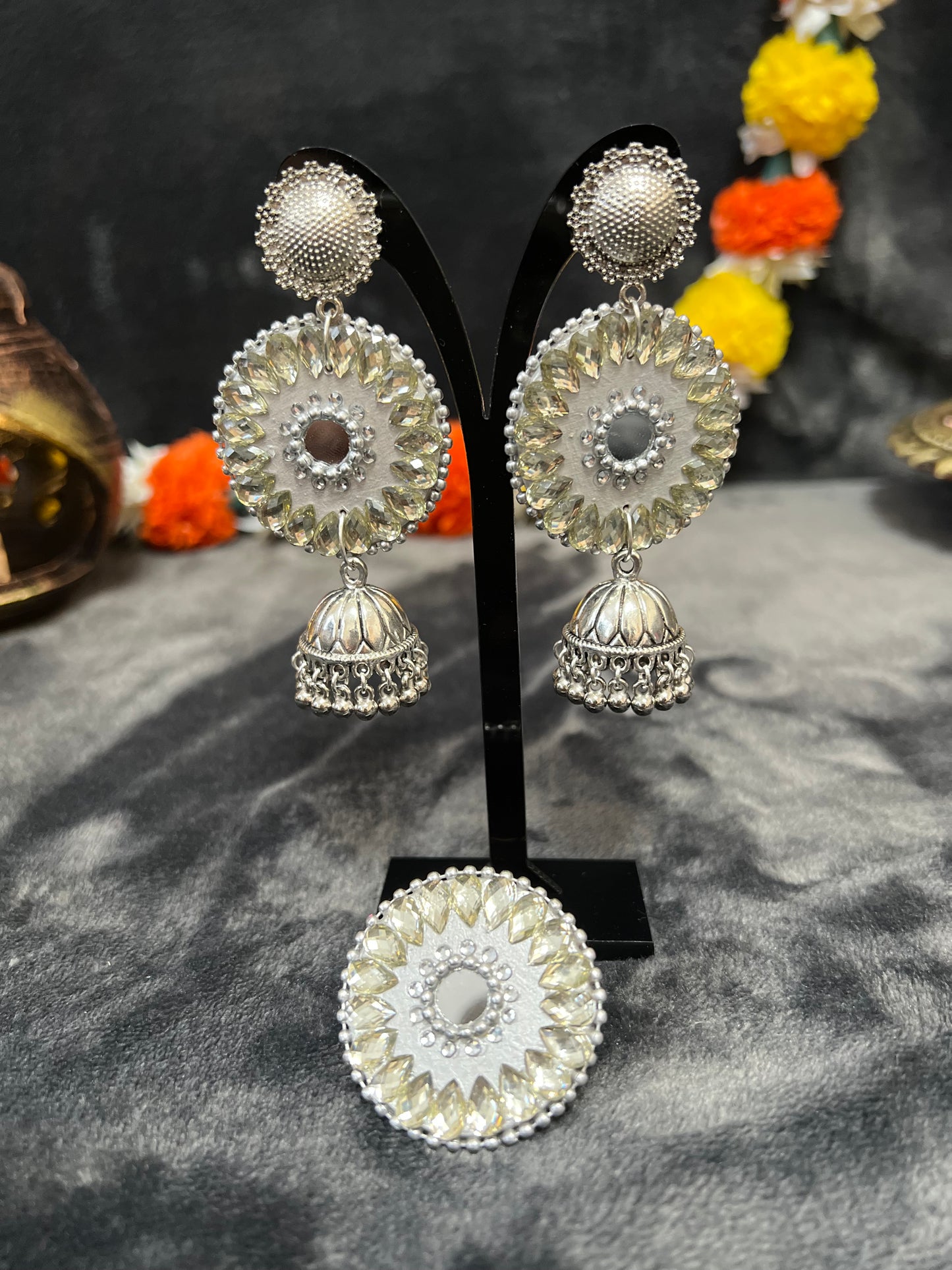 Mandala Jhumka & Ring Set