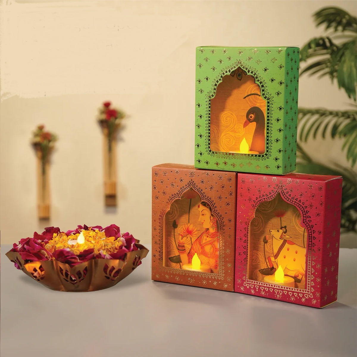 Deep Dwar - Set of 12 Jharokha boxes
