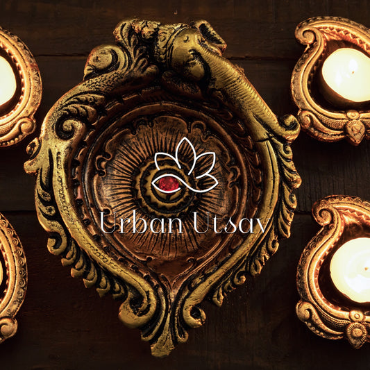 Large Elephant Diya - Set of 2