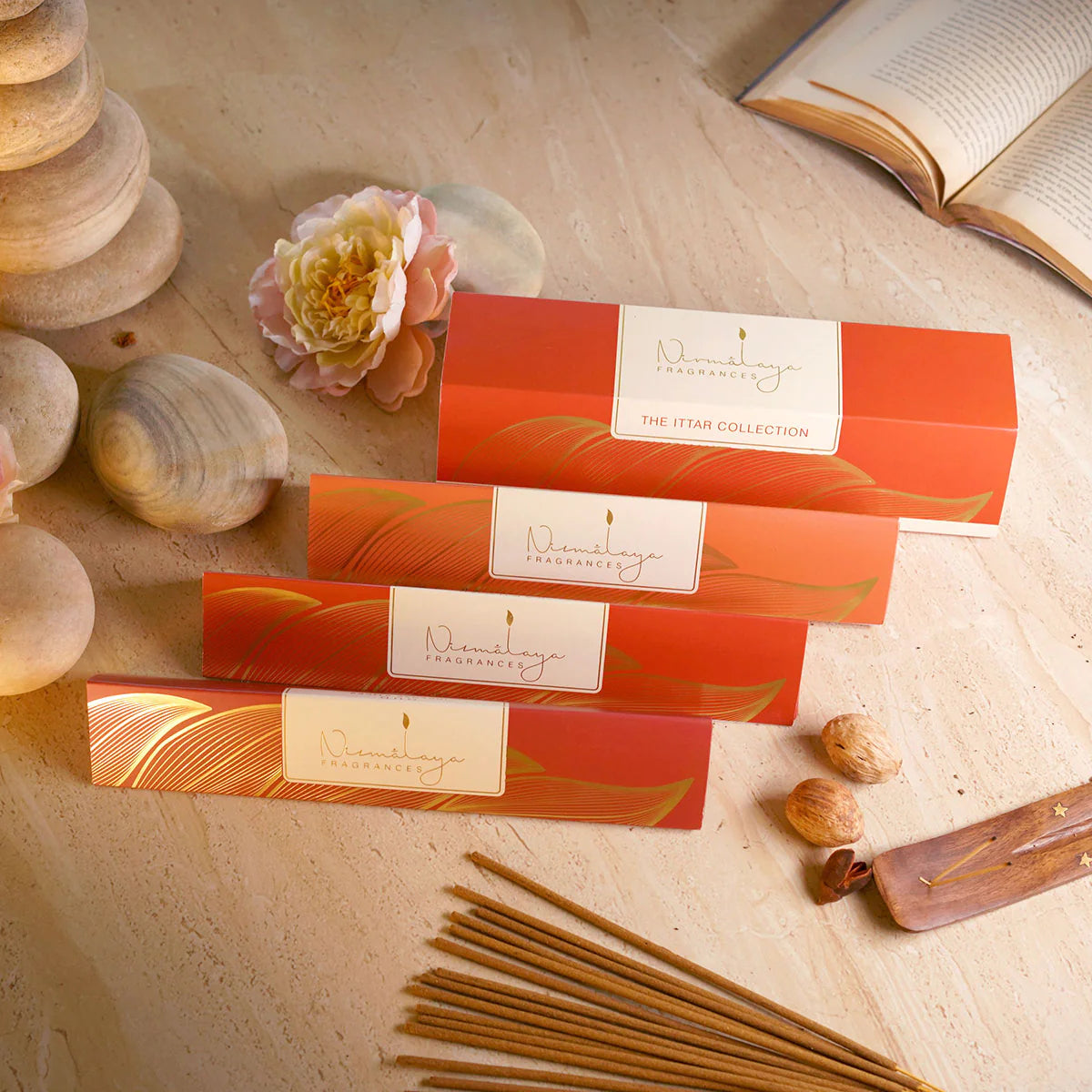 Nirmalaya - The Ittar Incense Sticks Collection - 3 Fragrances - 120 Sticks