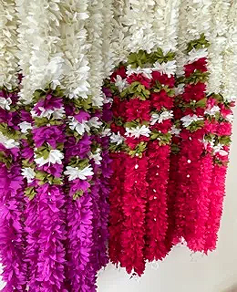Fabric Flower strings - Set of 5