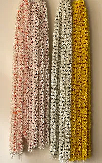 Fabric Flower Strings - Set of 5