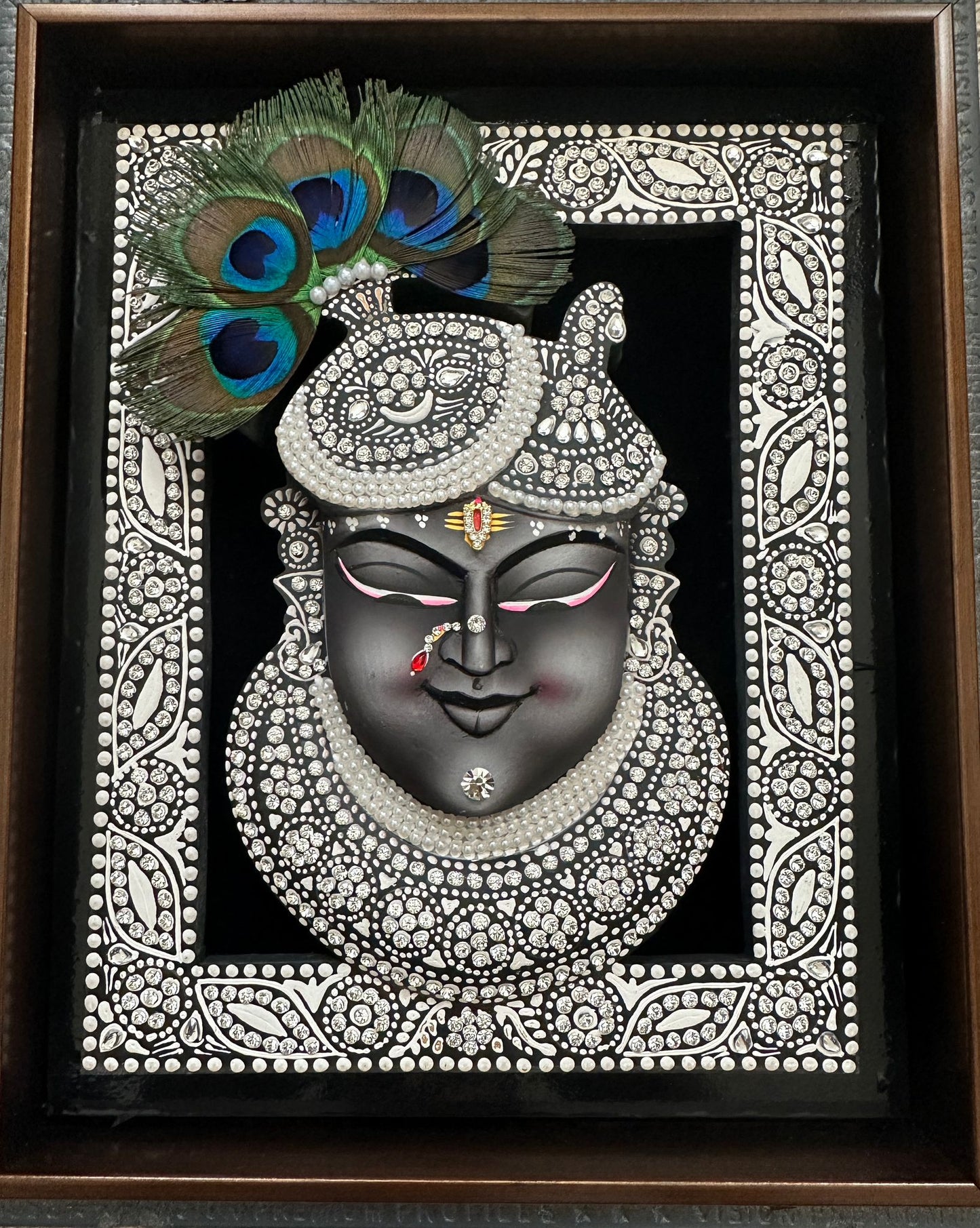 Handcrafted 8x10 3D Shreenathji Mukh Photo Frame
