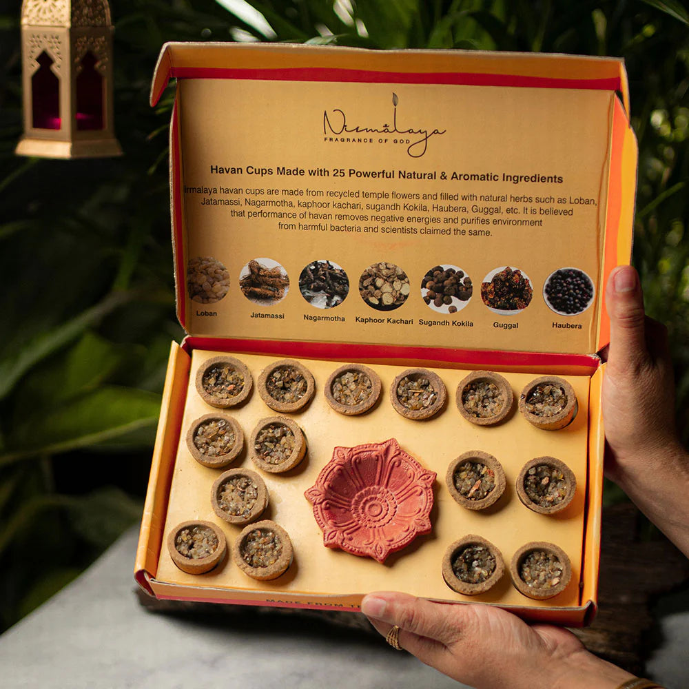Nirmalaya Kesar Sandalwood Havan Cups