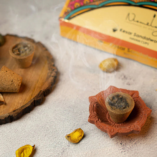 Nirmalaya Kesar Sandalwood Havan Cups