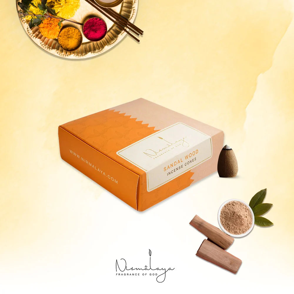 Nirmalaya Mysore Sandalwood Incense Cones - 40 Cones