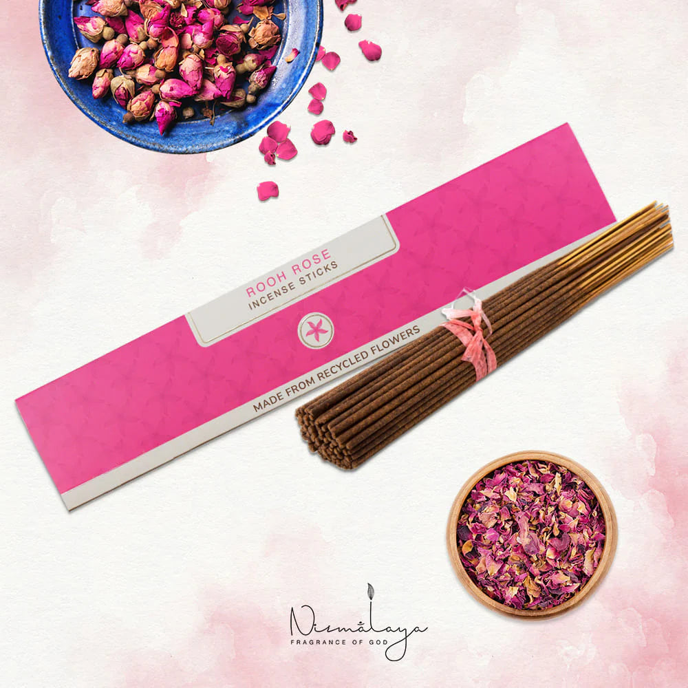 Nirmalaya Rooh Rose Incense - 40 Sticks