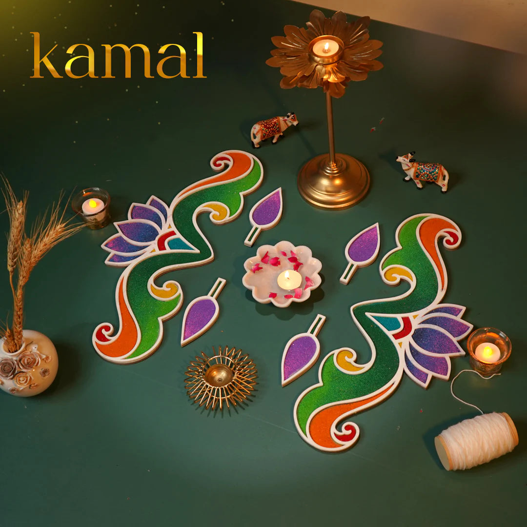 Kamal Border - Set of 6 Rangoli Stencils