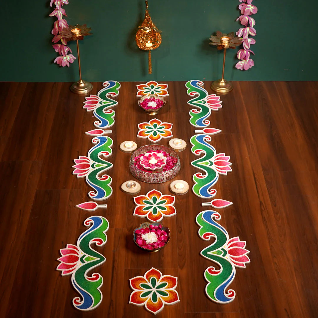 Kamal Border - Set of 6 Rangoli Stencils