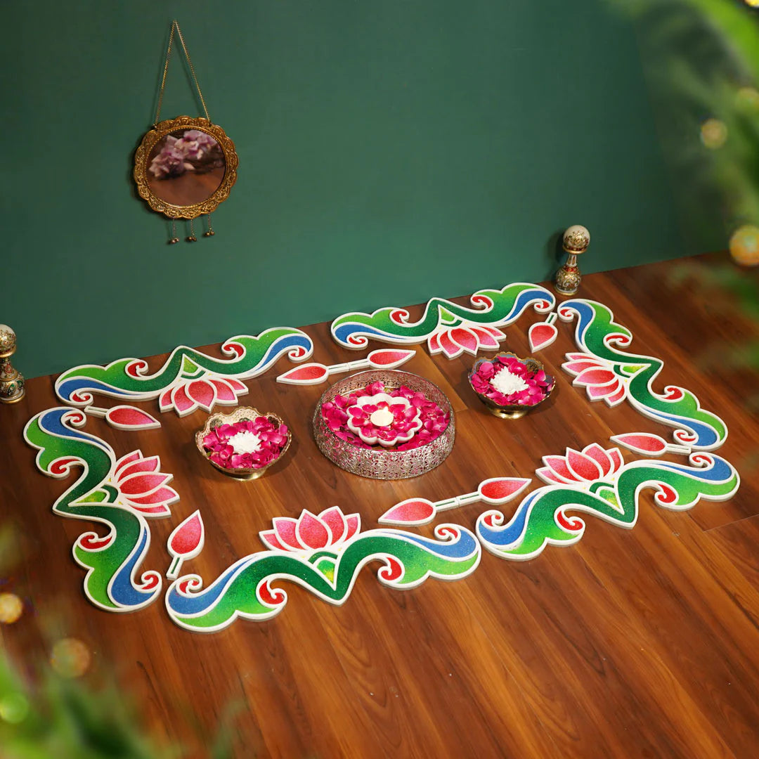Kamal Border - Set of 6 Rangoli Stencils