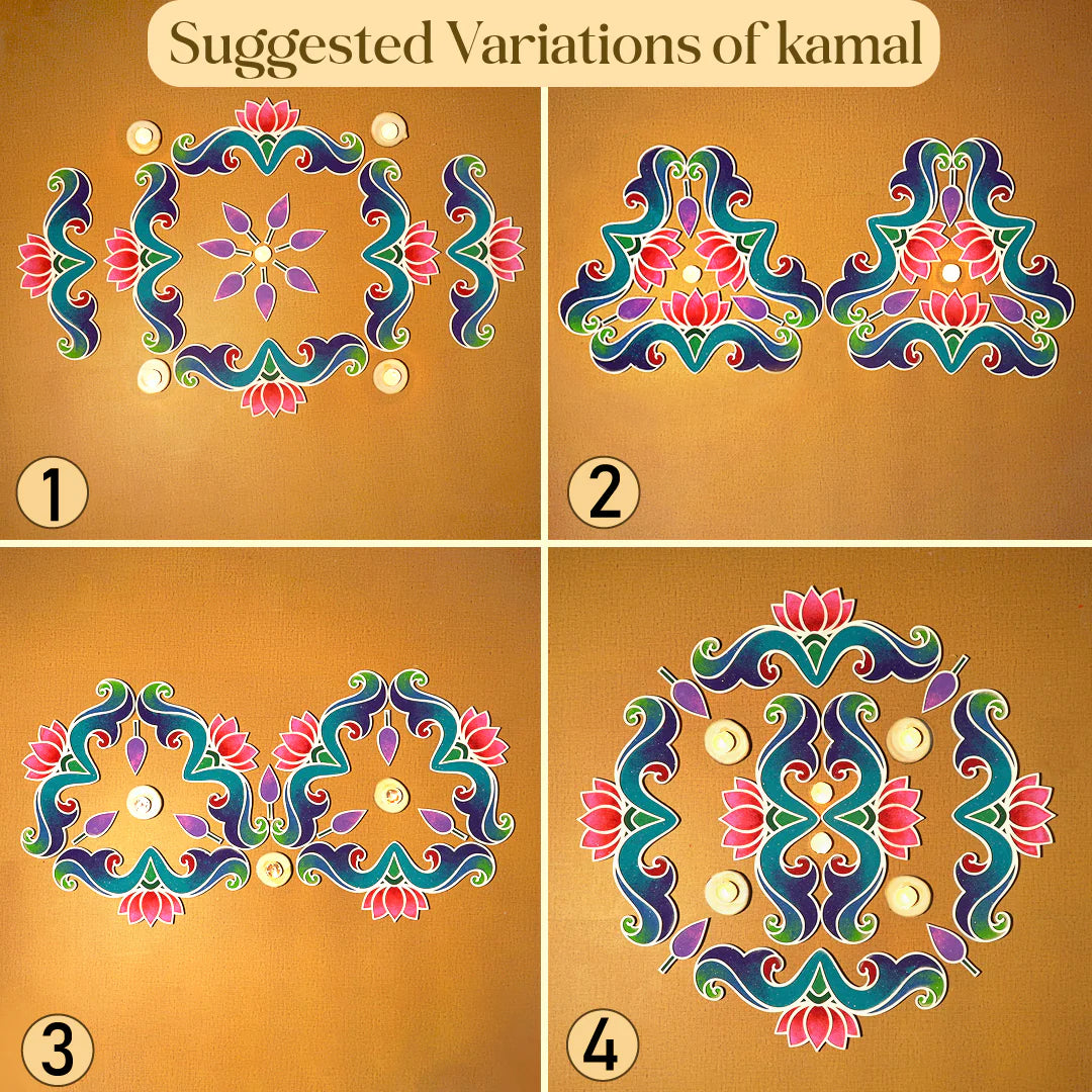 Kamal Border - Set of 6 Rangoli Stencils