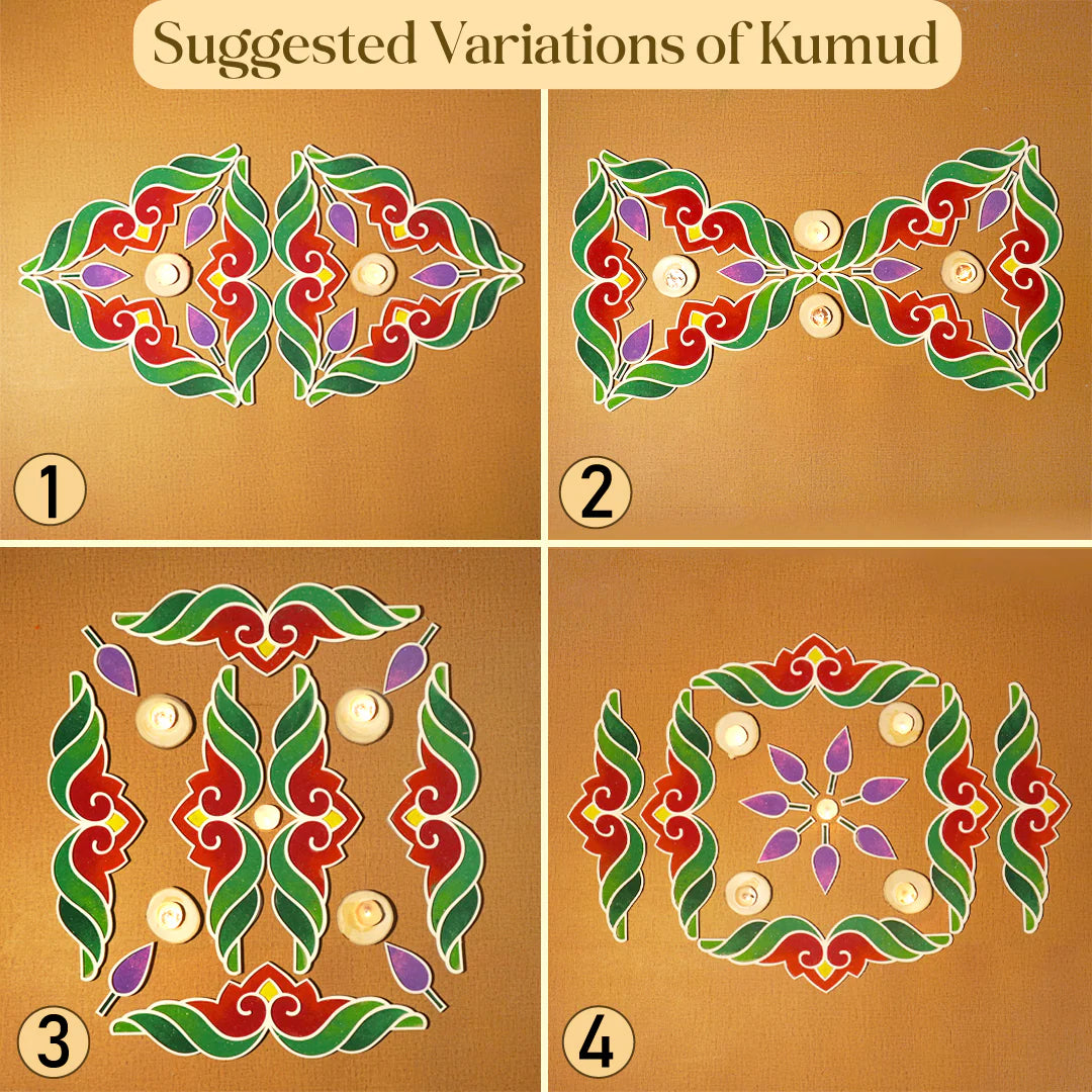 Kumud Border - Set of 6 Rangoli Stencils