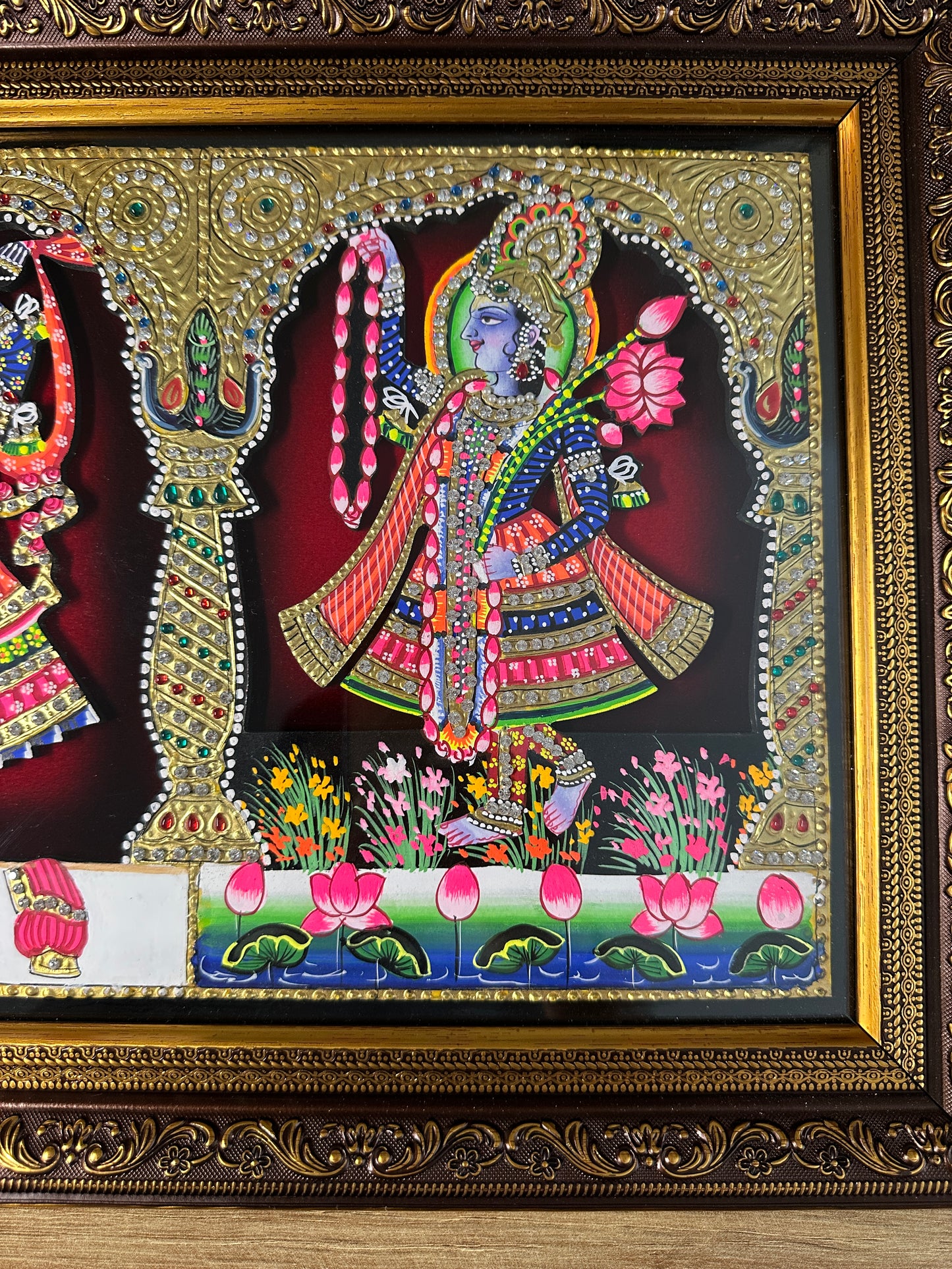 Shreenathji Yamunaji Mahaprabhuji framed devotional wall art