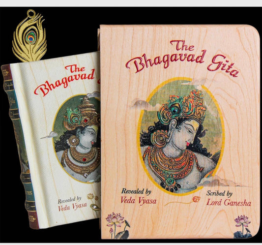 The Bhagavad Gita - Wooden Boxed Editions (A6, A7, A8 Sizes)