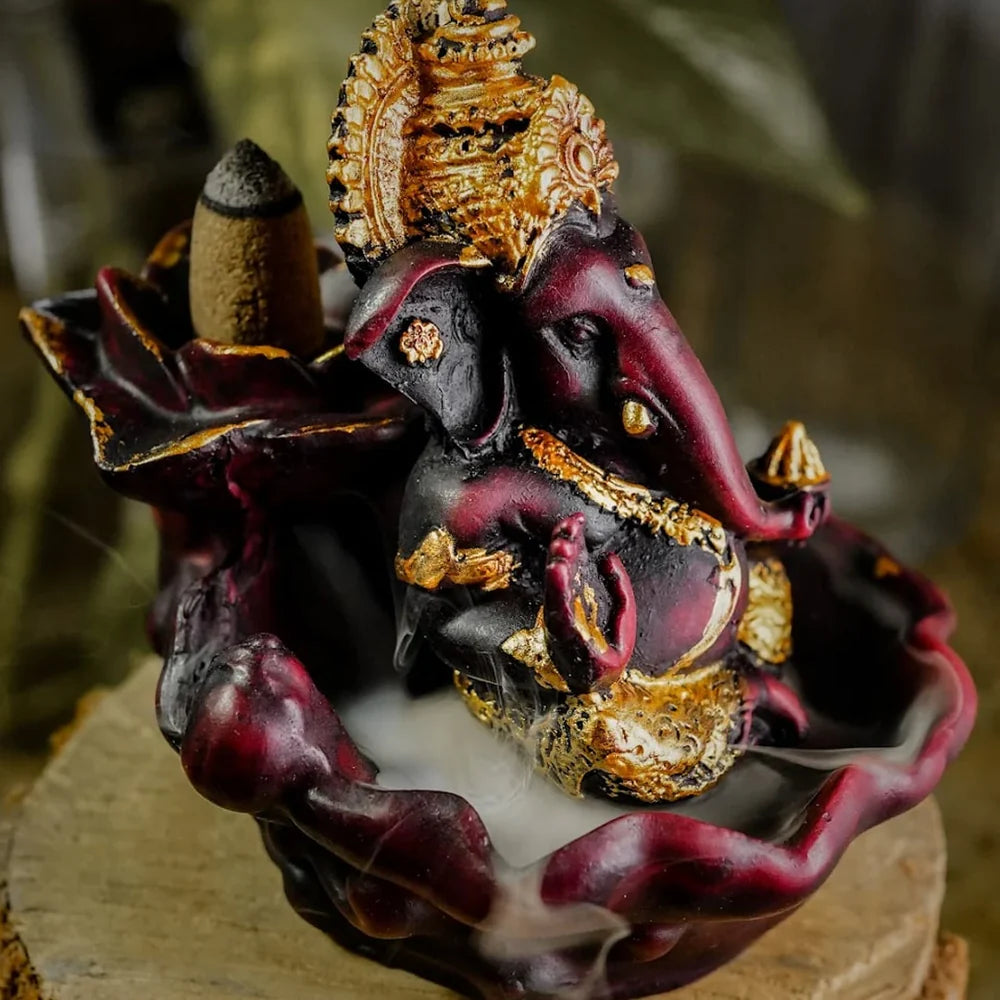 Ganesh Backflow Idol with Incense