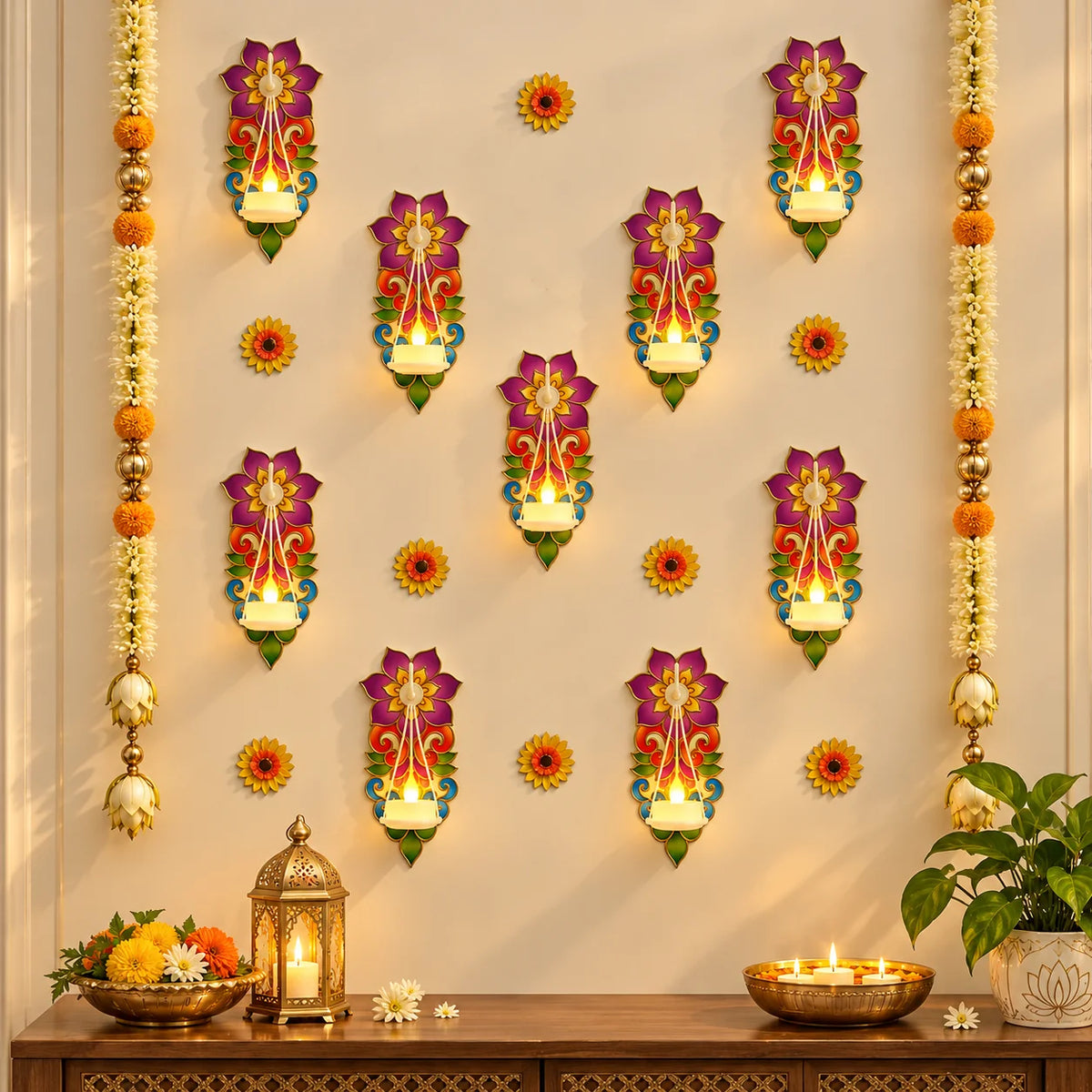 Deep Shree - Pushp - Wall Decor – Set of 12