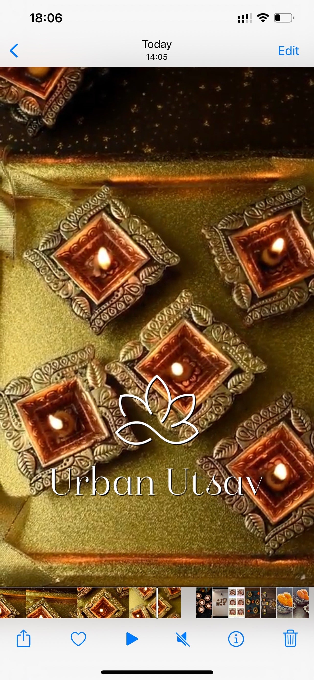 Terracotta Swastik Diya - Set of 4