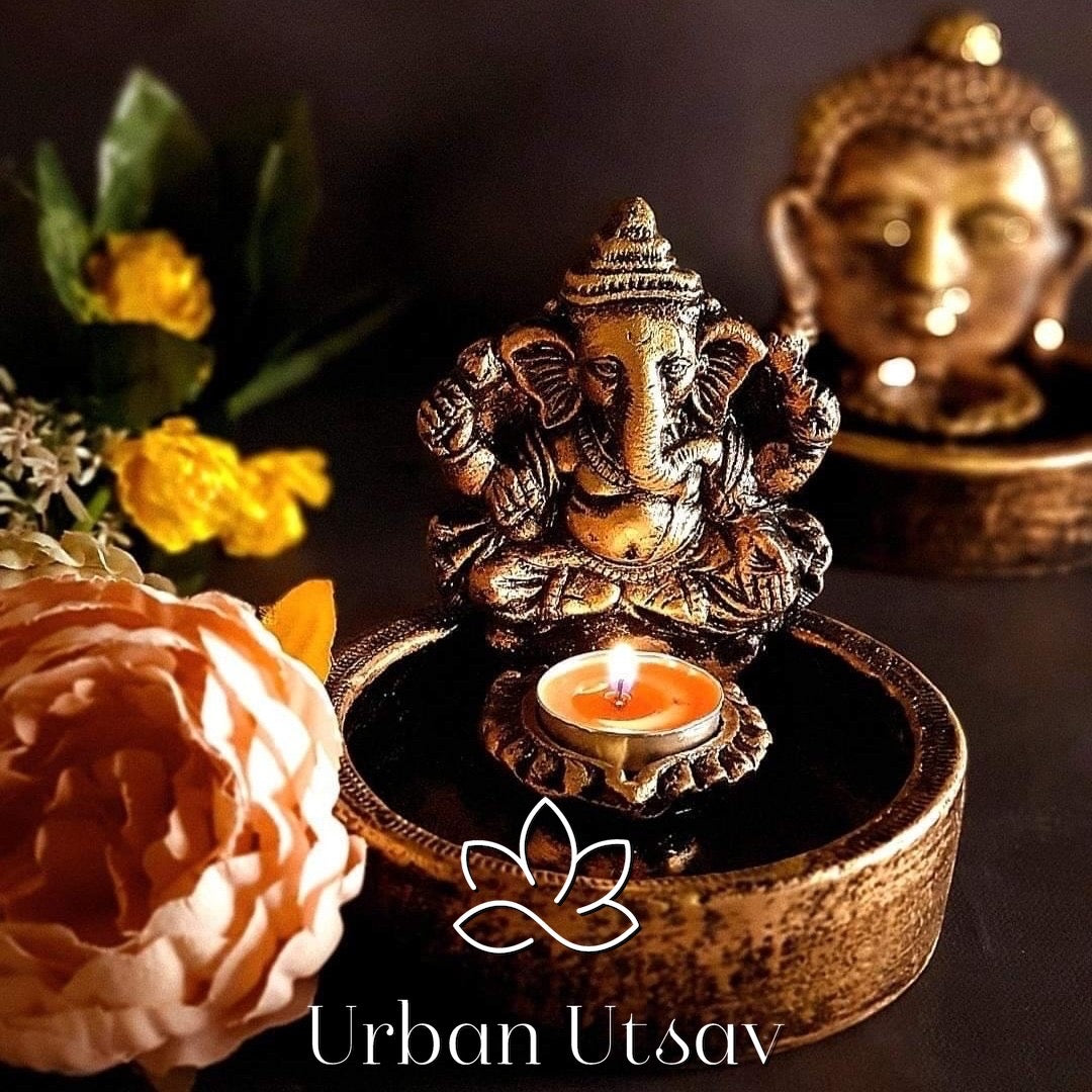 Terracotta Ganesh Bowl with Diya