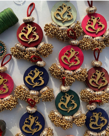 Mini Charms, Ganesh, Om and Swastik - Assorted Colours