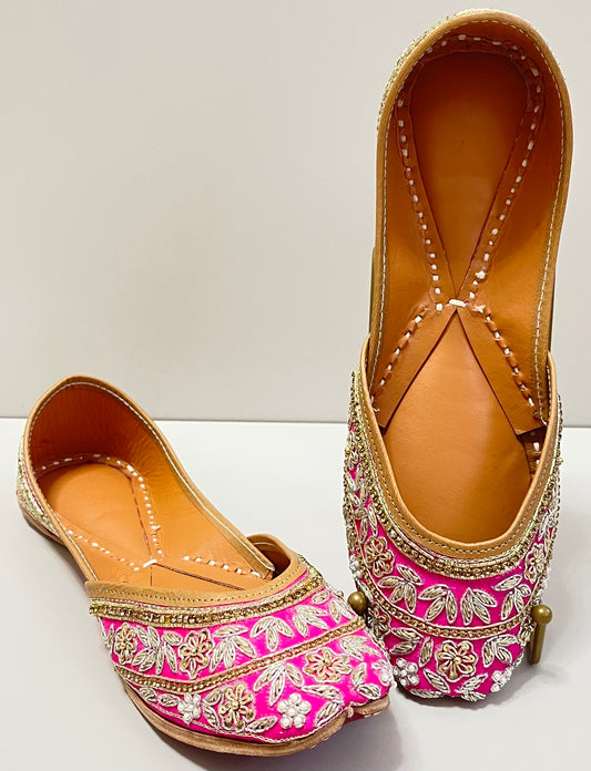 Rani Pink Embroidered Jutti