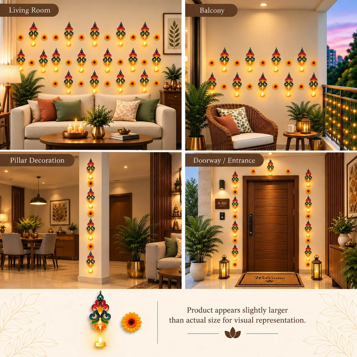 Deep Shree - Bael – Traditional Wall Decor (Set of 12)