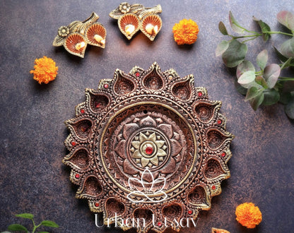 Terracotta 14 Diya Thali