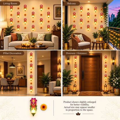 Deep Shree - Pushp - Wall Decor – Set of 12