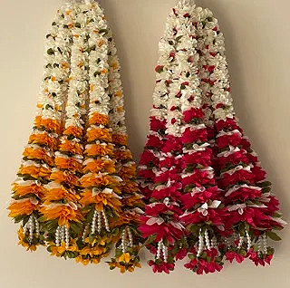 Artificial flower hangings - set of 2