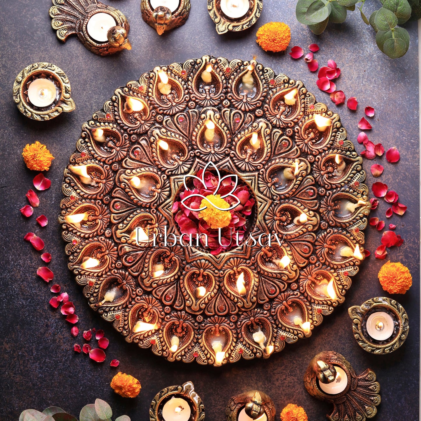 Terracotta 31 Diya Thali