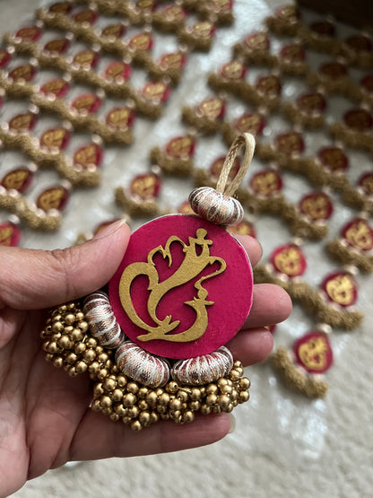 Mini Charms, Ganesh, Om and Swastik - Assorted Colours