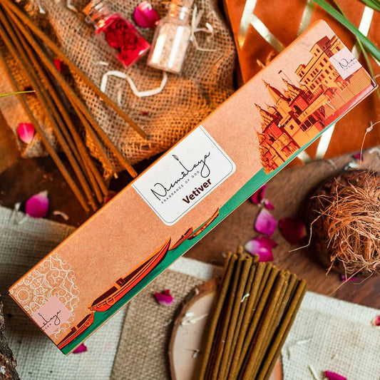 Nirmalaya Vetiver Incense - Cultivated in Uttar Pradesh - 40 Sticks