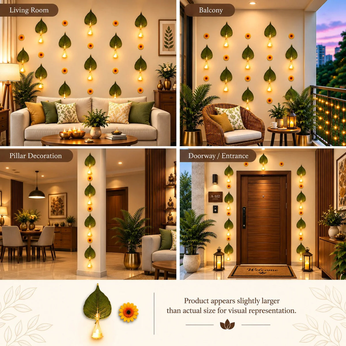 Deep Shree - Patra - Wall Decor – Set of 12