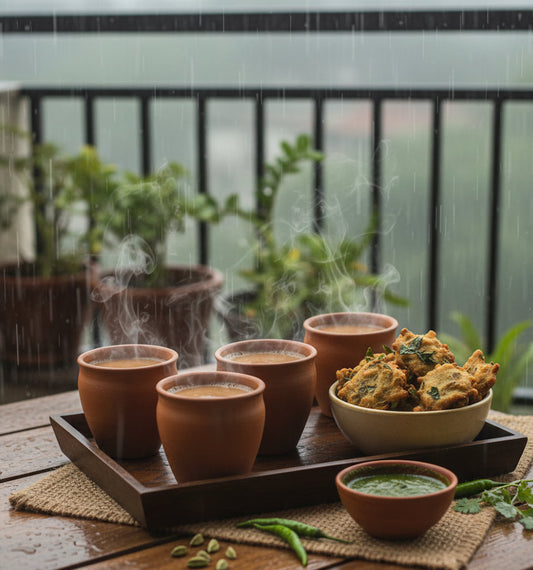 Terracotta Chai Kulhad Cups – Set of 6 | 150ml Eco-Friendly Clay Cups for Tea, Coffee & Lassi