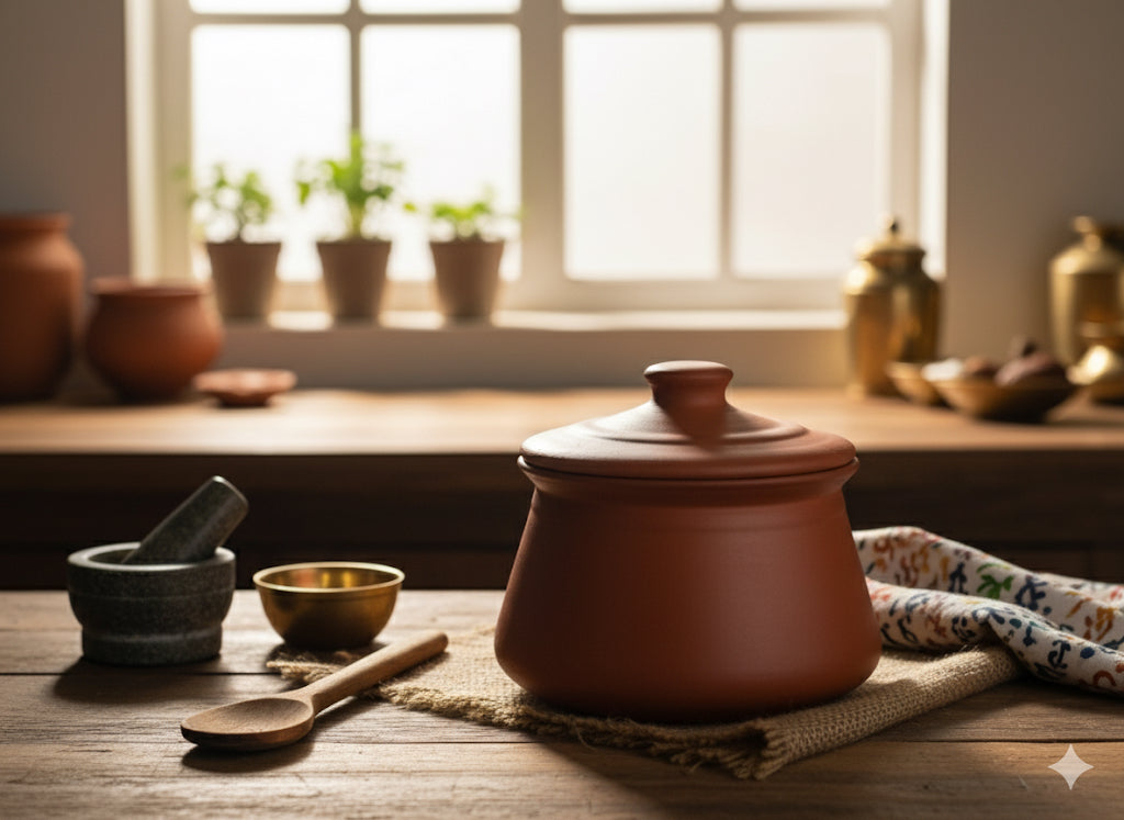 Royal Terracotta Dahi Handi – 600ml | Handmade Clay Yogurt Pot