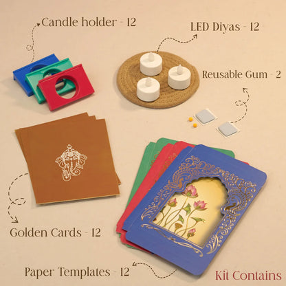 Deep Mandapam – Royal Jharokha Wall Decor Boxes - Set of 12