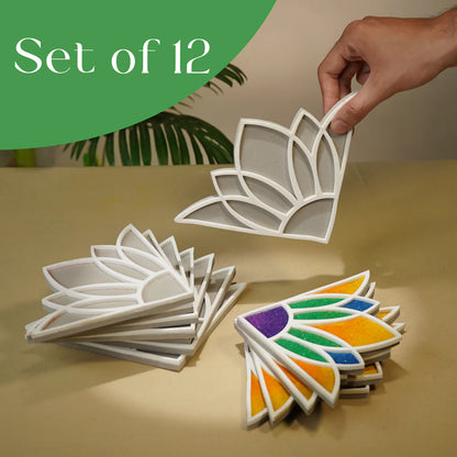 Suraj Border - Set of 12 Rangoli Stencils