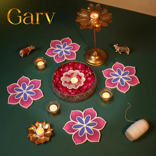Props For Rangoli Reusable Rangoli Stencils & Powders – Entryway & Festival Décor – Urban ...