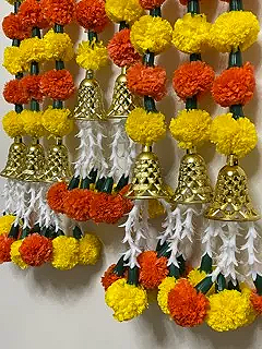 Marigold Hanging with Bell - Set of 2