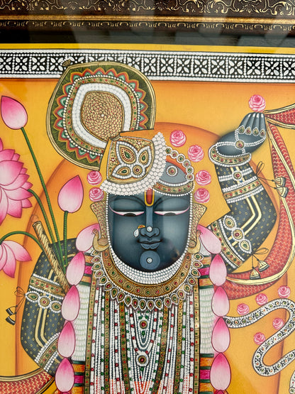 Shreenathji framed devotional artwork for home mandir décor