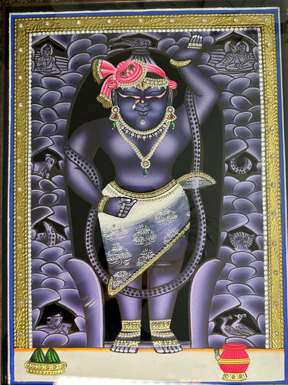 Shreenathji Mangla Swaroop framed artwork for home mandir or spiritual décor
