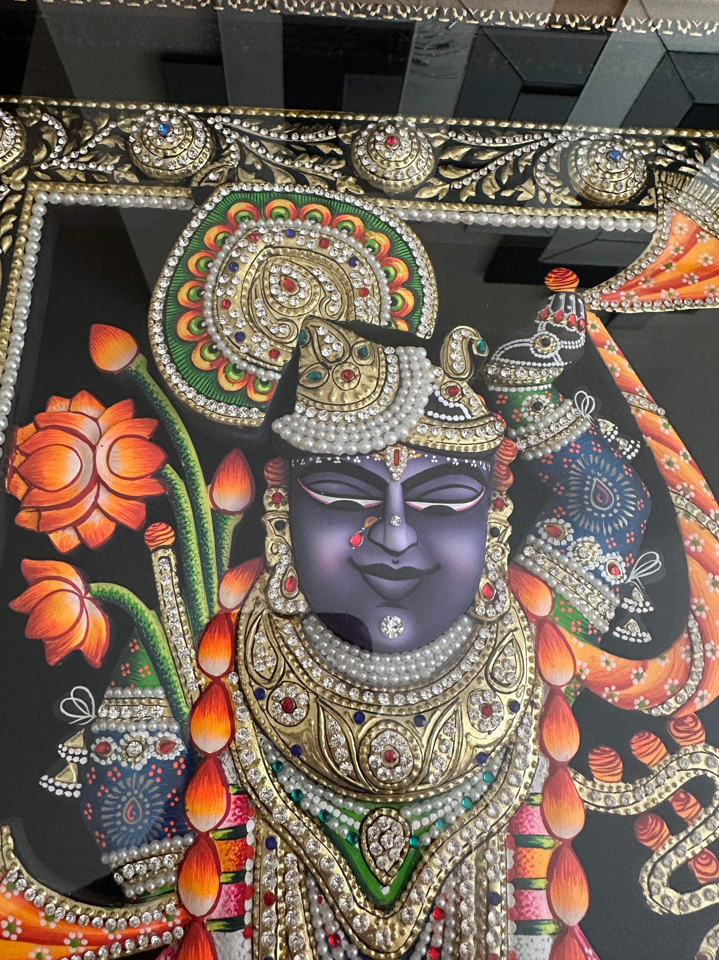 Shreenathji Rajbhog artwork with rich vibrant colours and intricate detailing