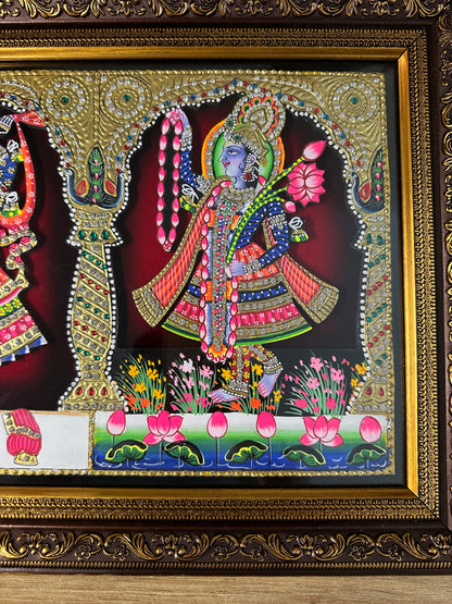 Shreenathji Yamunaji Mahaprabhuji framed devotional wall art